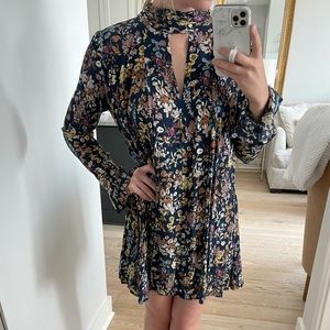 NWOT Navy Floral Dress